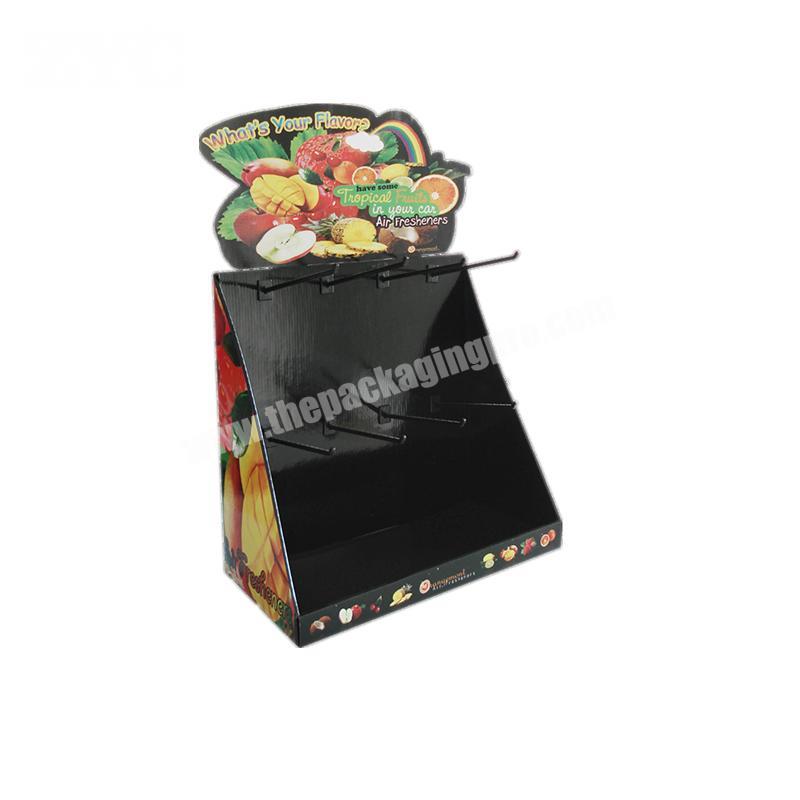 OEM Hanging Cardboard Hooks Counter Display for Retail Store