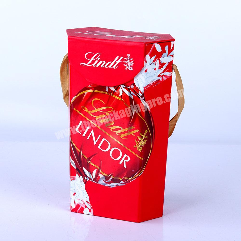 OEM Luxury custom packaging wedding favor candy chocolate gift box with handle