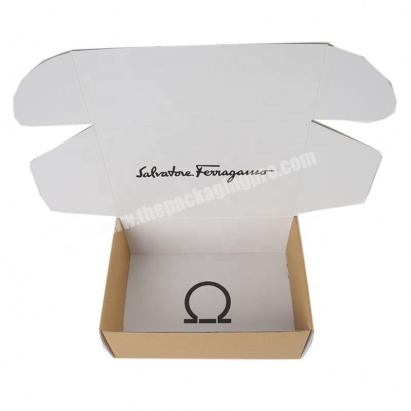 Custom design brown kraft paper made clear window gift packaging box with logo