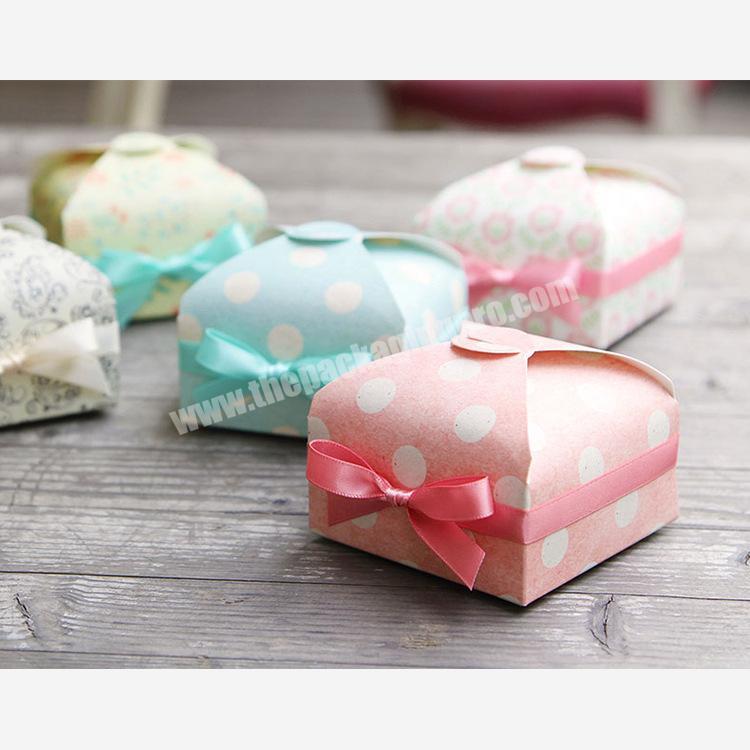 Pack Creative European Paper Party Favor Gift Box With Buckle Wedding Candy Paper Boxes
