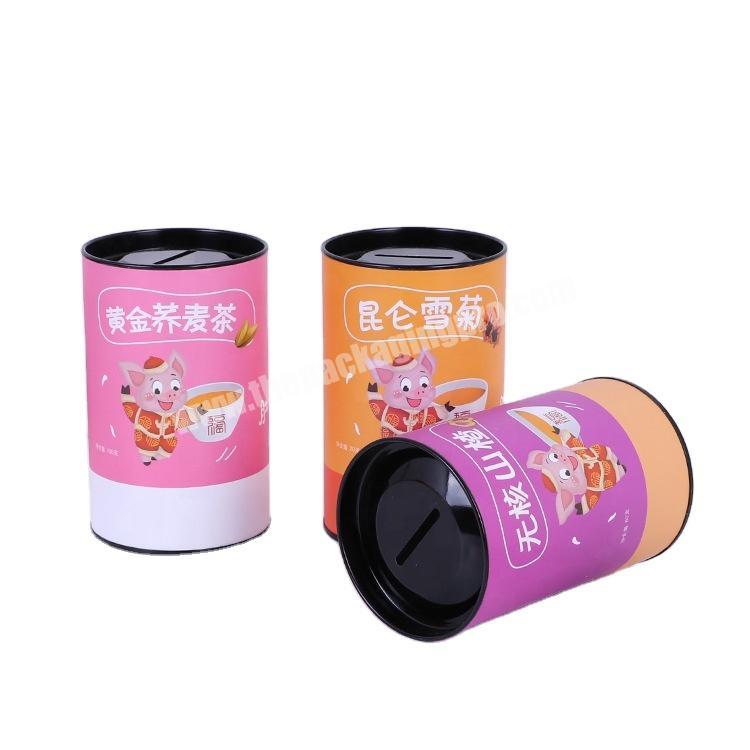 Packaging Container Cylinder Paper Cardboard Tube for  tea with iron lid