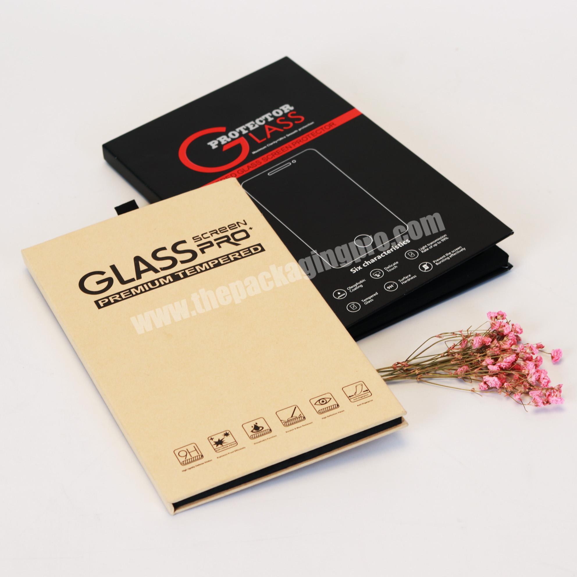 Packaging Screen Custom Printed Premium Tempered Glass Protection Packaging Tempered Glass Box Package Gift Packaging Art Paper