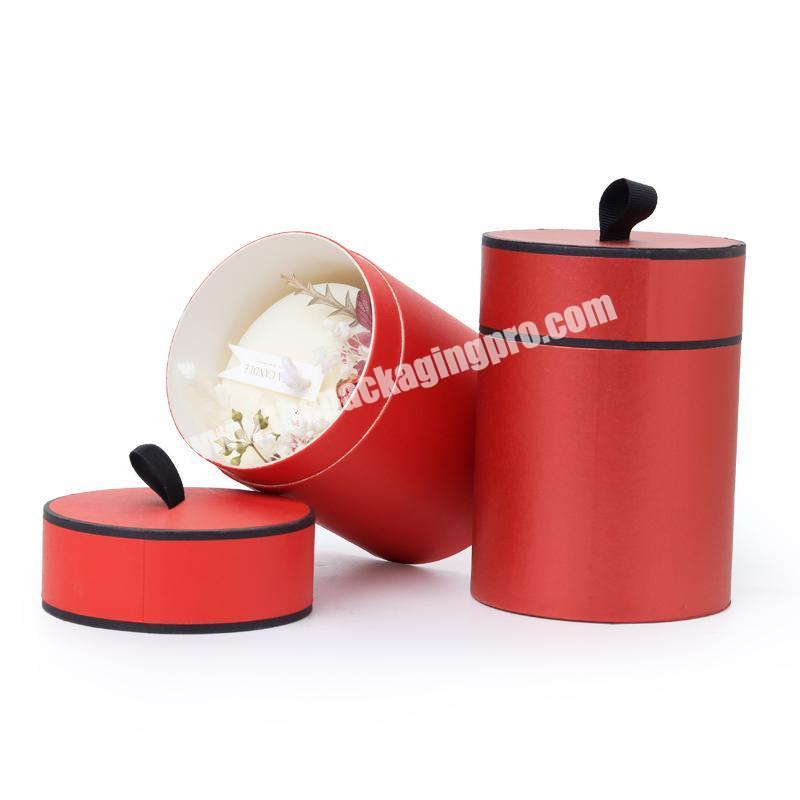 Round Cardboard Cylinder Paper Tube Fragrance Perfume Box for Perfume Bottle Cosmetic Packaging