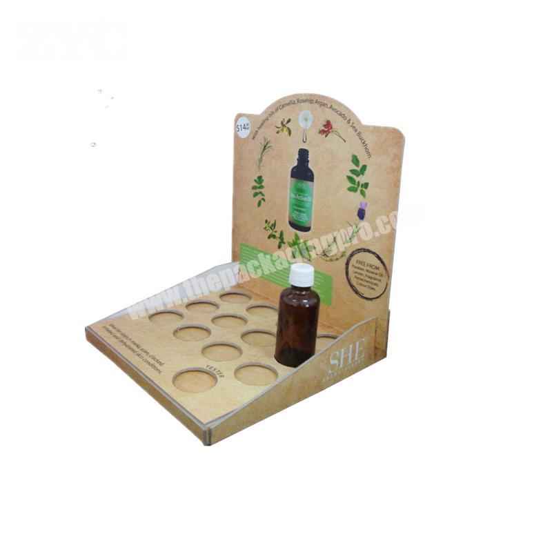 Paper Bottle Cardboard Counter Display for Essential Oil
