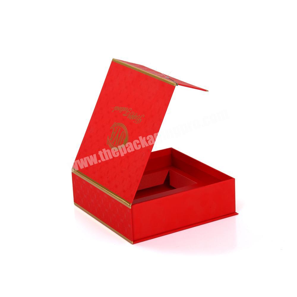 Paper Cardboard Red Magnetic Gift Box With Custom Logo