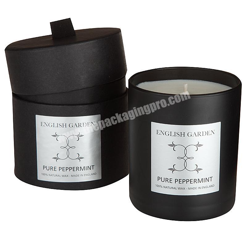 Paper Carton Custom Tube Packaging Round Cardboard Luxury Candle Box With Lid