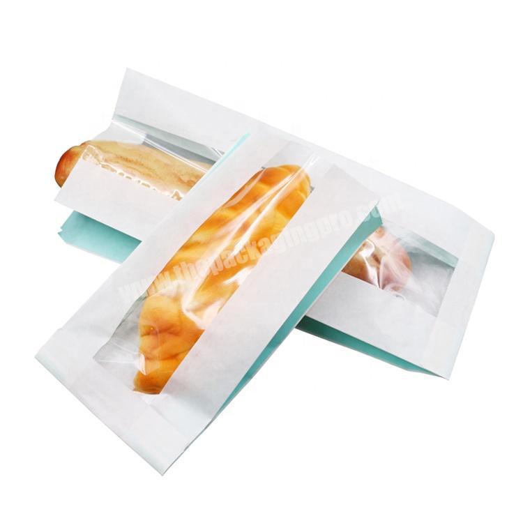 Personalized Baguette Bread Bags with white kraft paper