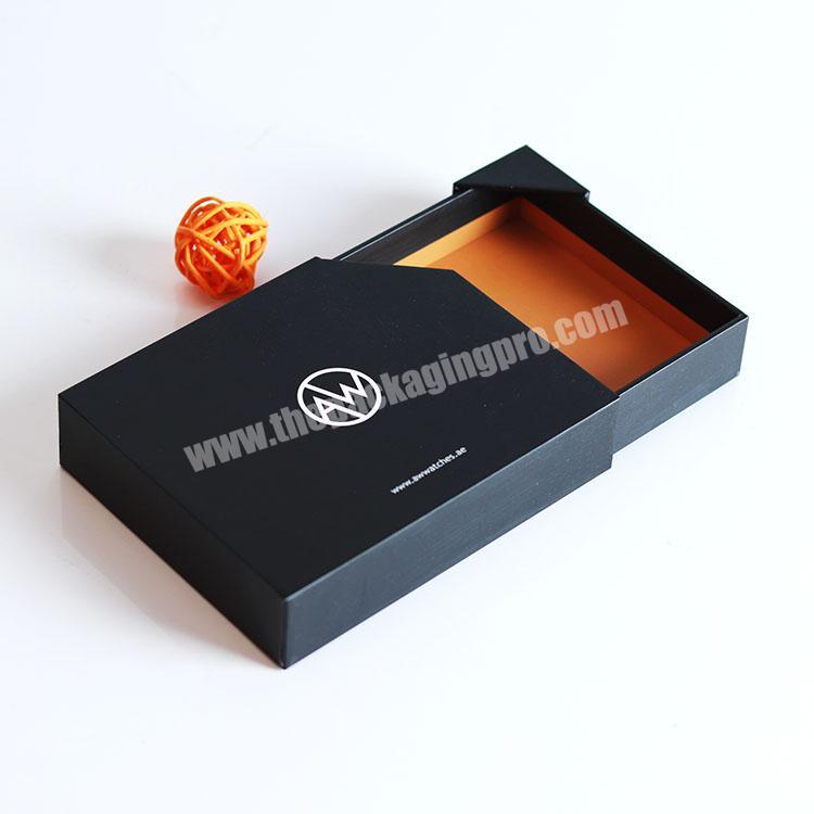 Personalized Customized black matte paper wallet packaging boxes