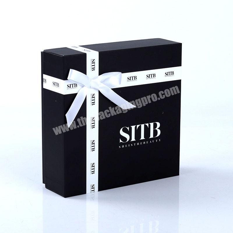Personalized custom black bow necktie stylish cardboard gift packaging boxes