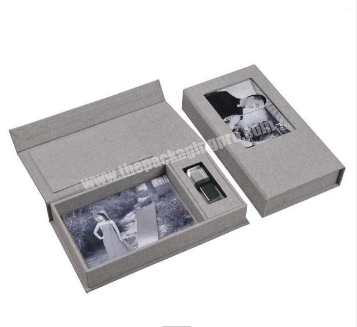Photo Packaging Linen Box with USB Slot -2GB USB Included  1 buyer