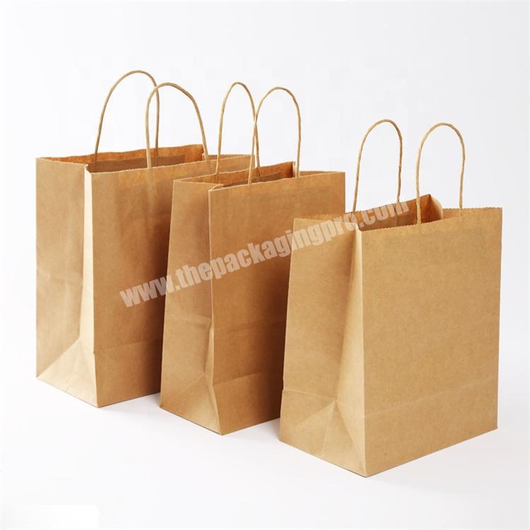 Plain brown paper food bag for bread