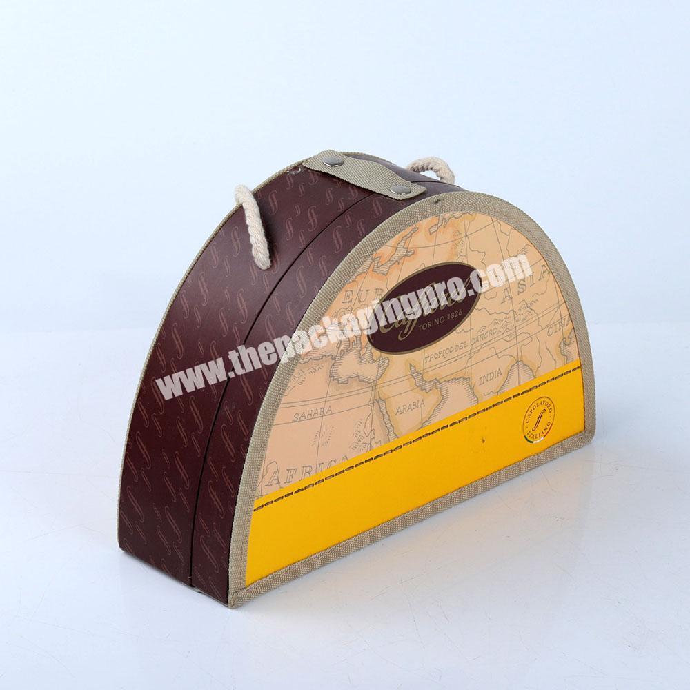Popular creative cheap gift box semicircular drawing luxury fashion beauty packaging box