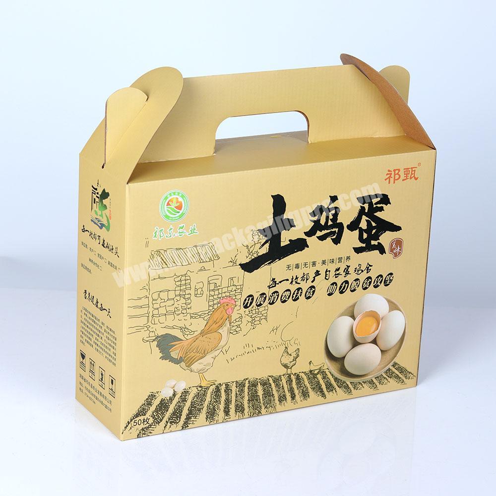 Portable Pit Box Egg Packaging Box Professional Custom Double-sided Printing Food Packaging Customized Paperboard OEM Brand