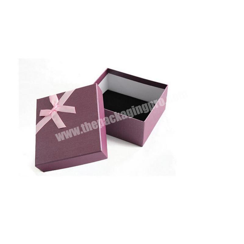 Portable luxury fancy jewelry packaging pouch box ribbon for ring