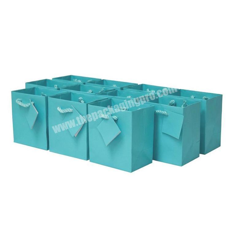 Premium Quality  Holidays Turquoise Extra Small Paper Gift Bags with Handles