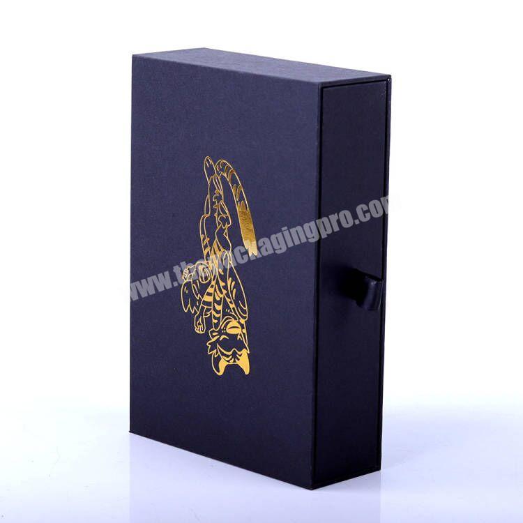Premium leatherette paper jewelry sliding drawer packing box custom logo for braclets necklaces and rings