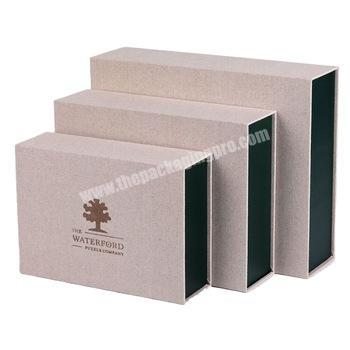 Professional custom high-quality specialty paper bronzing logo cloth magnet seal imprint box