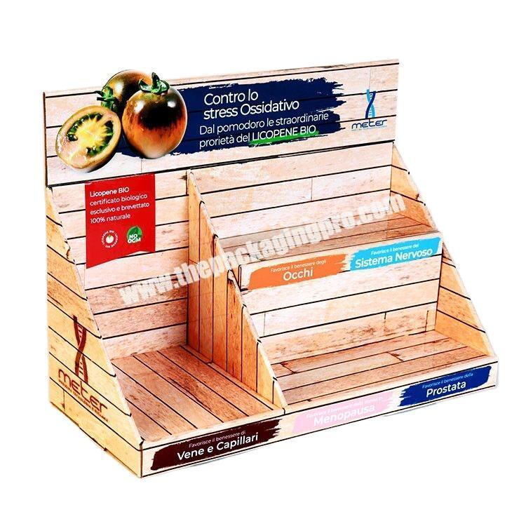 Professional custom store supermarket food paper counter cardboard display PDQ boxes