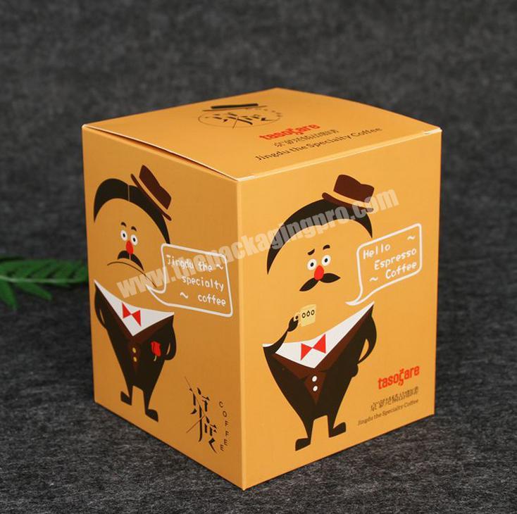 Professional printed custom cheap cardboard paper for coffee mugs packaging box