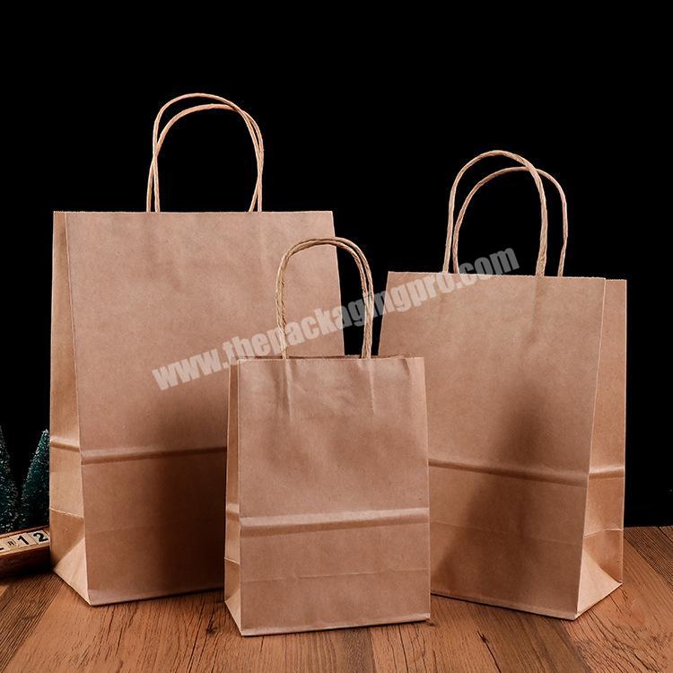 Promotional Paper Shopping Bags Brown Kraft Paper Carrier Bag