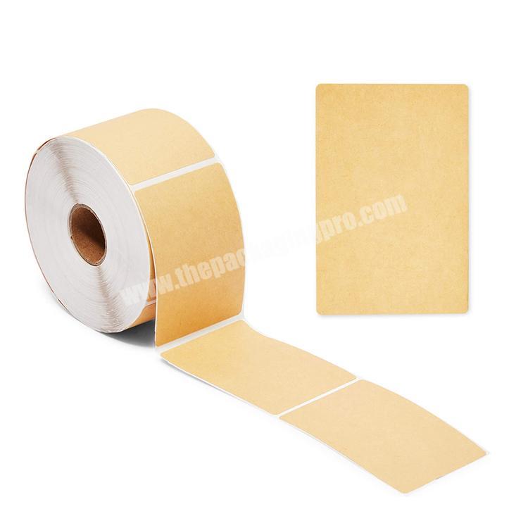 Rectangle custom Labels craft Gift Wrap Kraft Stickers Roll packaging label