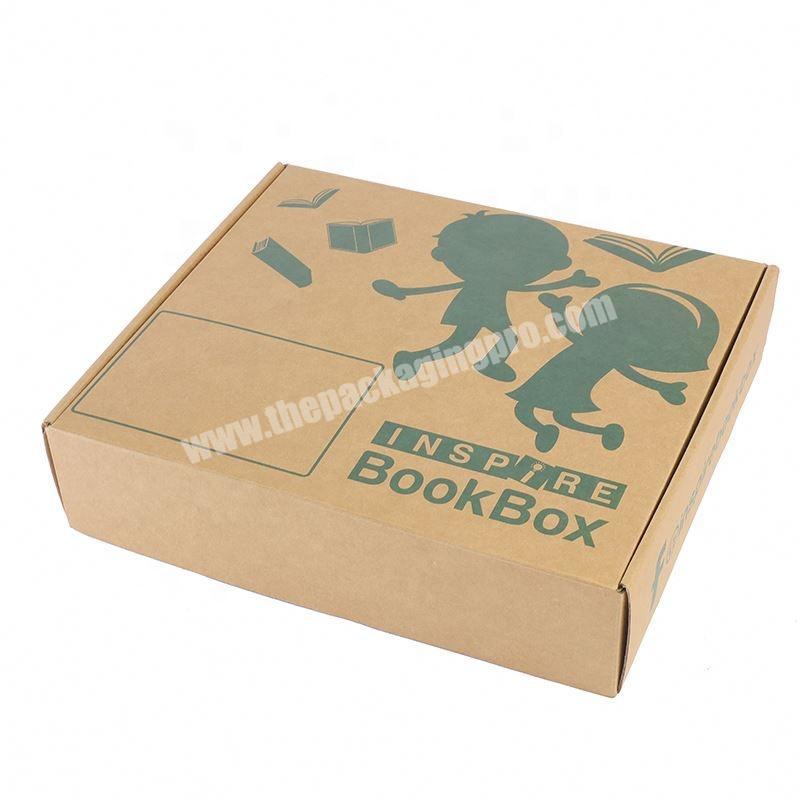High quality  private logo two side printing green color corrugated  large shipping paper  box
