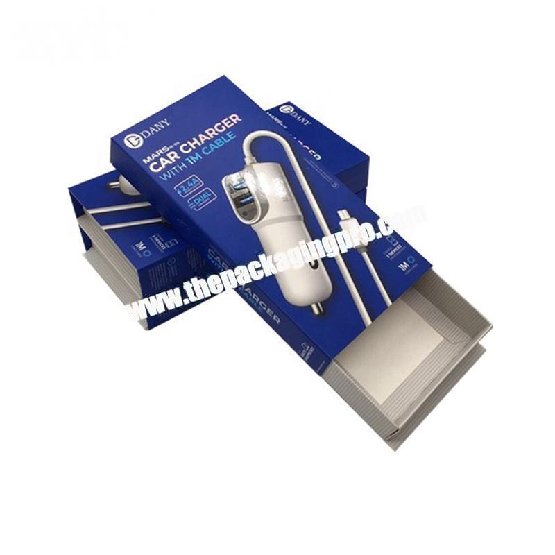 Recyclable Cardboard Package Box with Hanger Paper Boxes for Car Charger