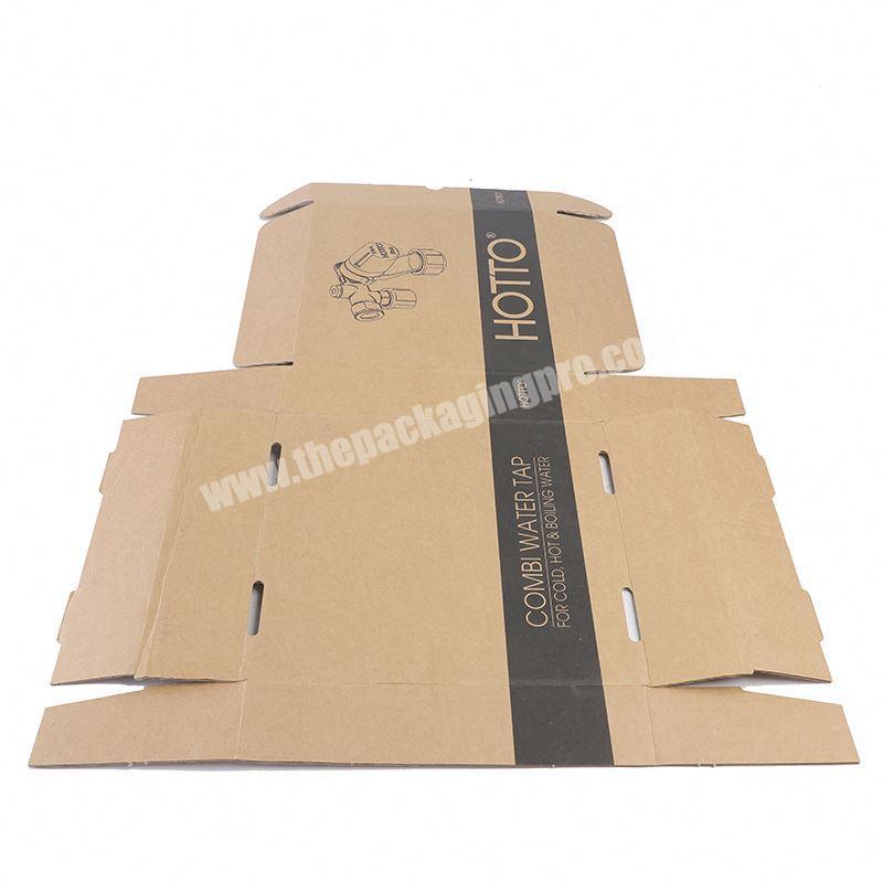 Recyclable Kraft corrugated shipping mailing box for shoes packaging