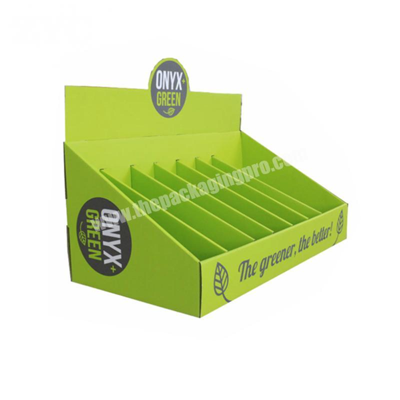 Recyclable POS Custom Floding Corrugated Cardboard Counter Display with Slot
