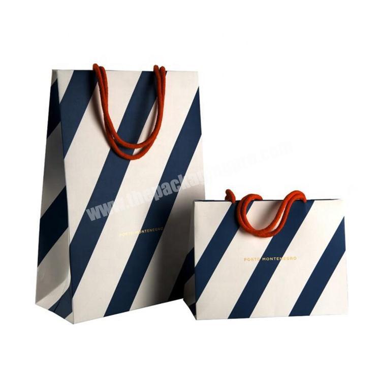 Recycle retail custom luxury shopping paper bags with handles