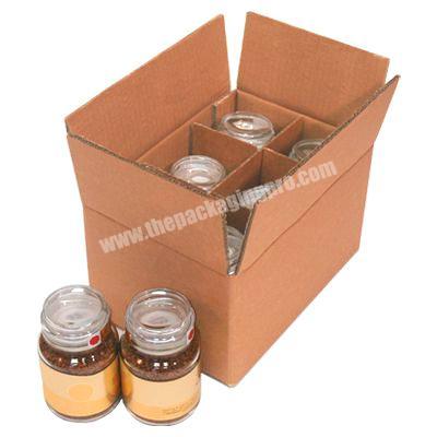 Recycled Brown Heavy Delivery Honey Jars Chilli Cans Packaging Paper Corrugated Box For Wholesales