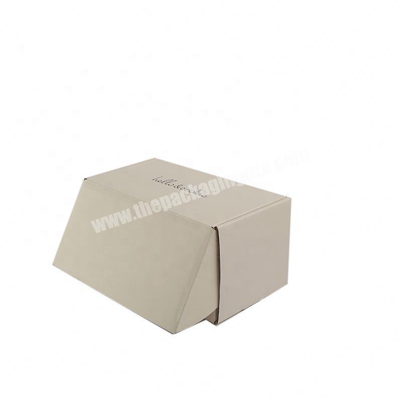 Custom printed design shipping packaging hard craft paper packing box