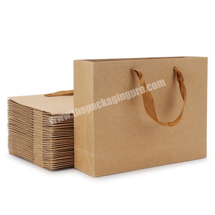 Retail Brown Kraft Paper Gift Bags with Handles