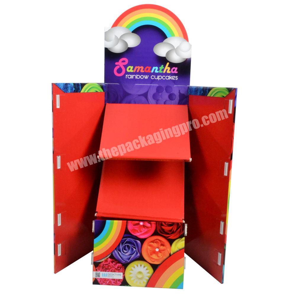 Retail Store Custom Floor Cardboard Display Box for Promotion Dairy Products Packaging