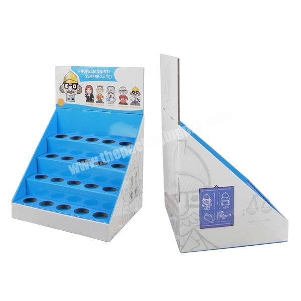 Retail candle Customized design  Cardboard Counter top display boxes with holes for pen/crayon