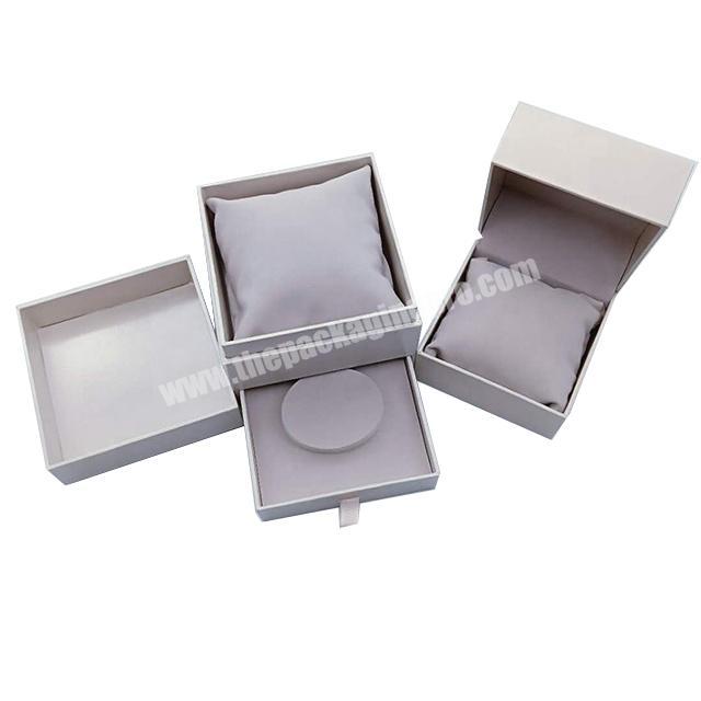 Rigid & lid real leather pu watch luxury gift box