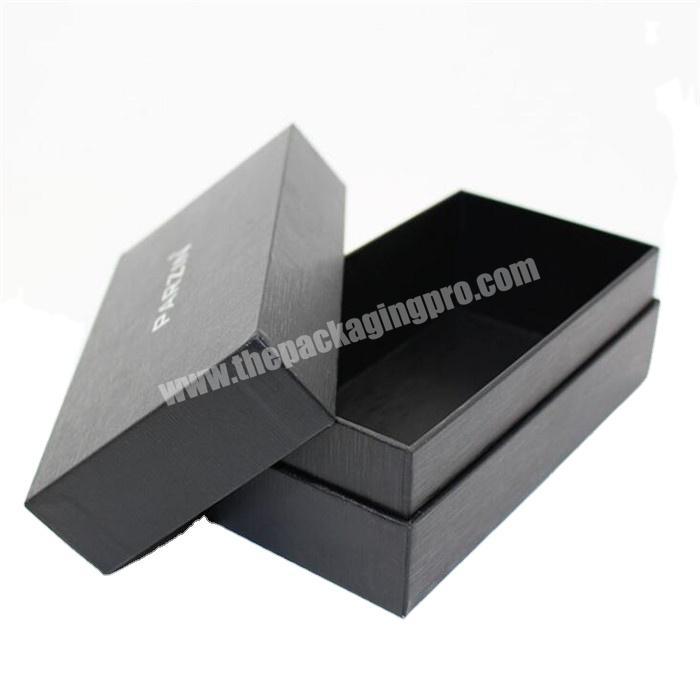 Rigid Large Custom LOGO Black Gift Packaging Boxes With Lid