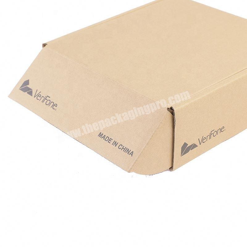 Customised craft paper foldable brown food packaging box with rope handle