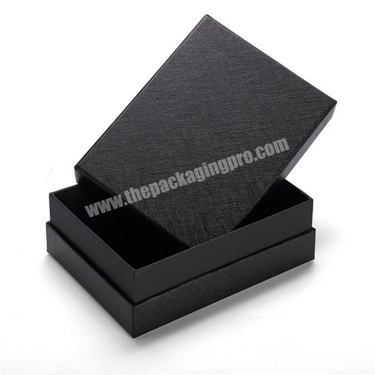 Rigid luxury custom logo  paper gift box belt wallet jewelry packaging box with lid