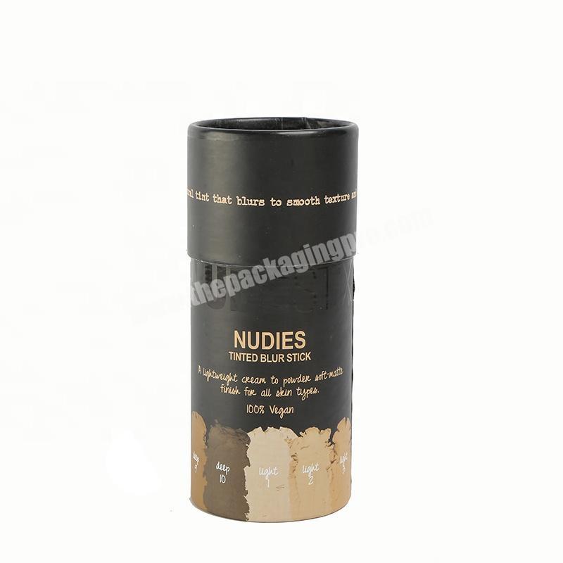 Round Box Double Side custom gold stamping  Color Printing Paper Cardboard Tube