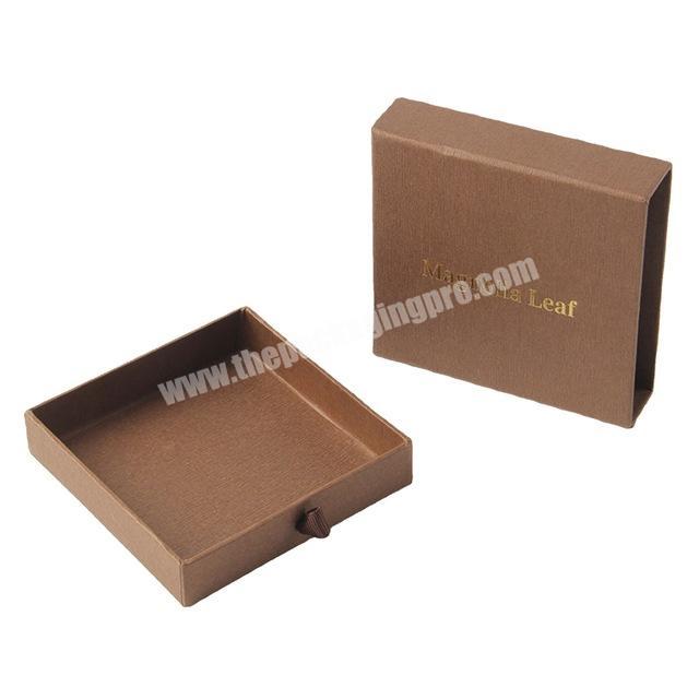 Supplier Slide Drawer Kraft Cardboard Paper Jewelry Packaging Box Empty Folding Newly Cardboard Draw Sliding Gift Boxes