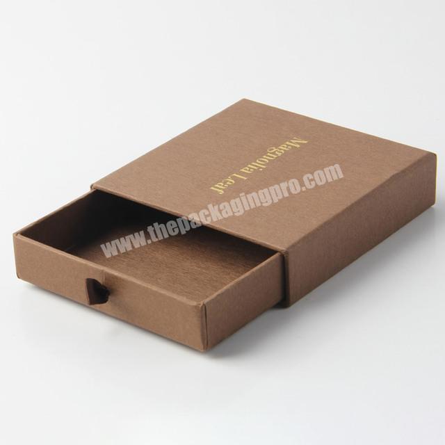 Custom Slide Drawer Kraft Cardboard Paper Jewelry Packaging Box Empty Folding Newly Cardboard Draw Sliding Gift Boxes