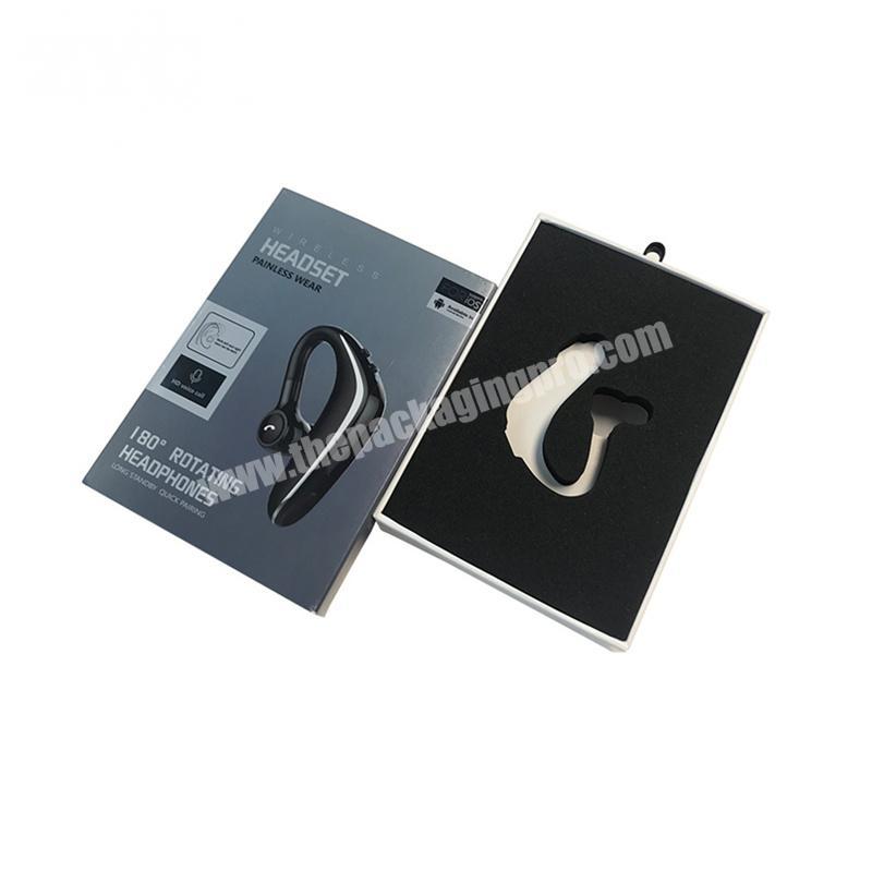 Sliding Hard Cardboard Gift Packaging Drawing Box with EVA Insert for Wireless Headphones