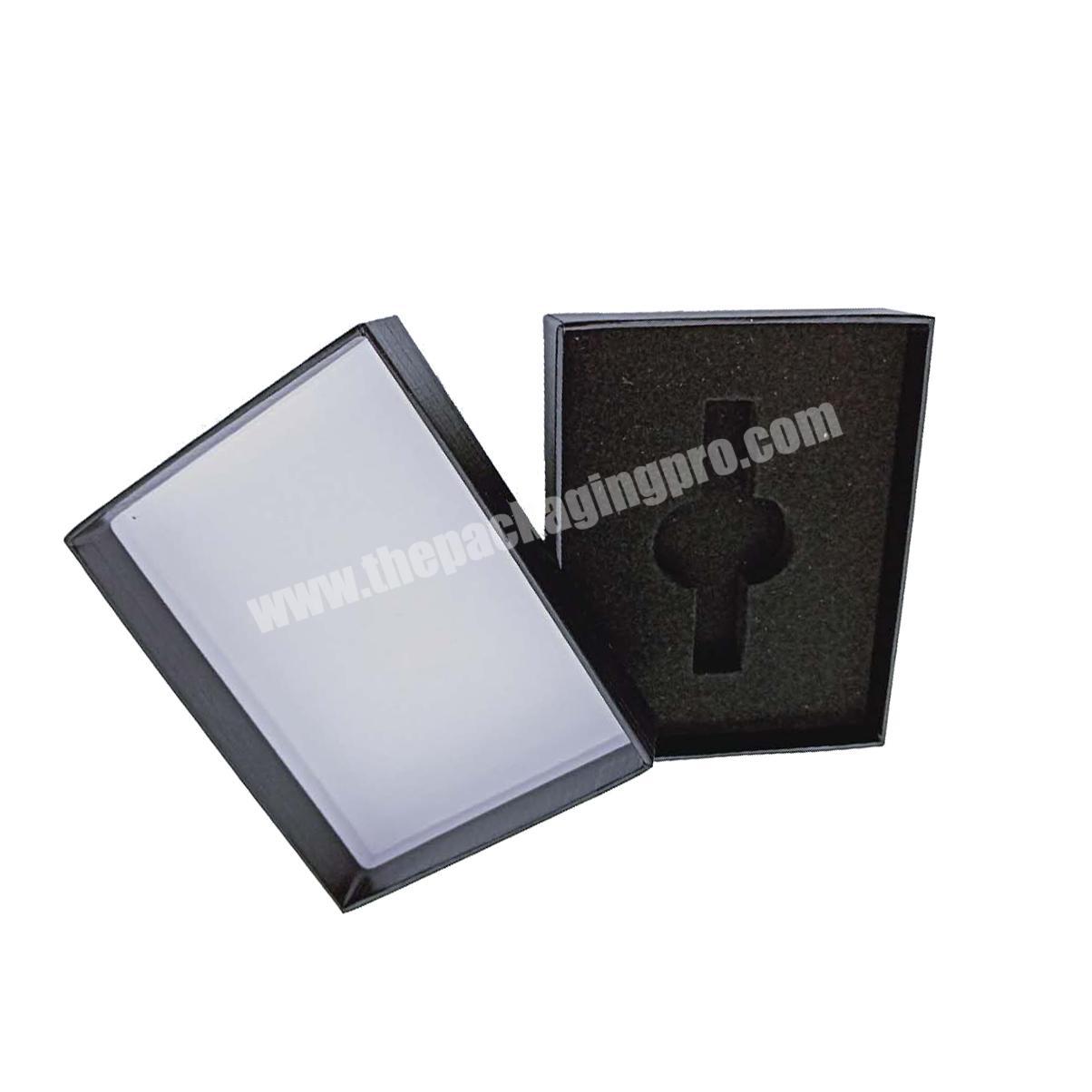 Small black box rigid electronics packaging paper gift for medal