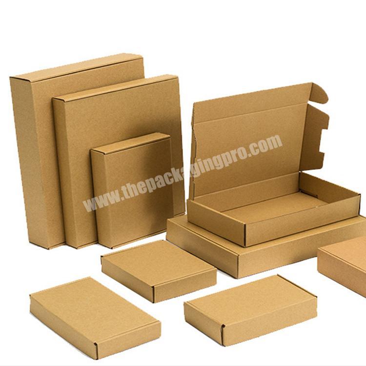 Small custom brown corrugated cardboard paper packaging foldable thick paper gift box