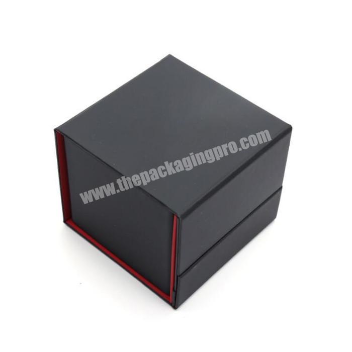 Small lacquer gold packaging box jewelry mailing cardboard box with pouch and card