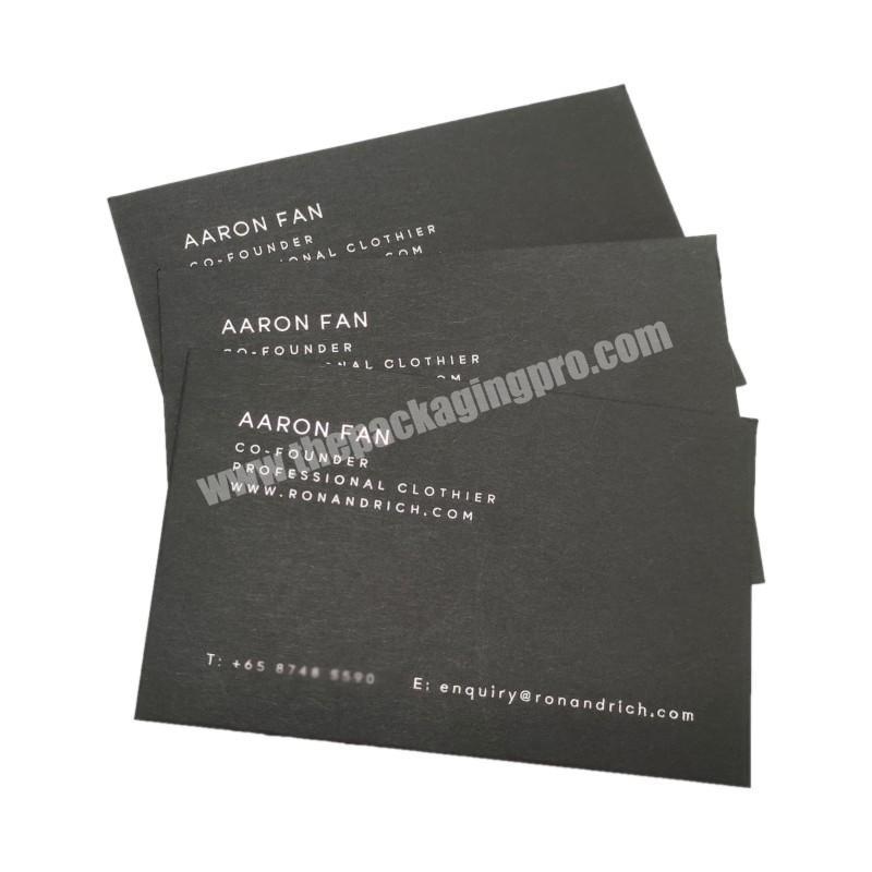Special paper black card business card production free design concave-convex bronzing custom luxury business card
