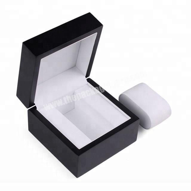 Square shape luxury solid wood reliable supplier of wooden watch box