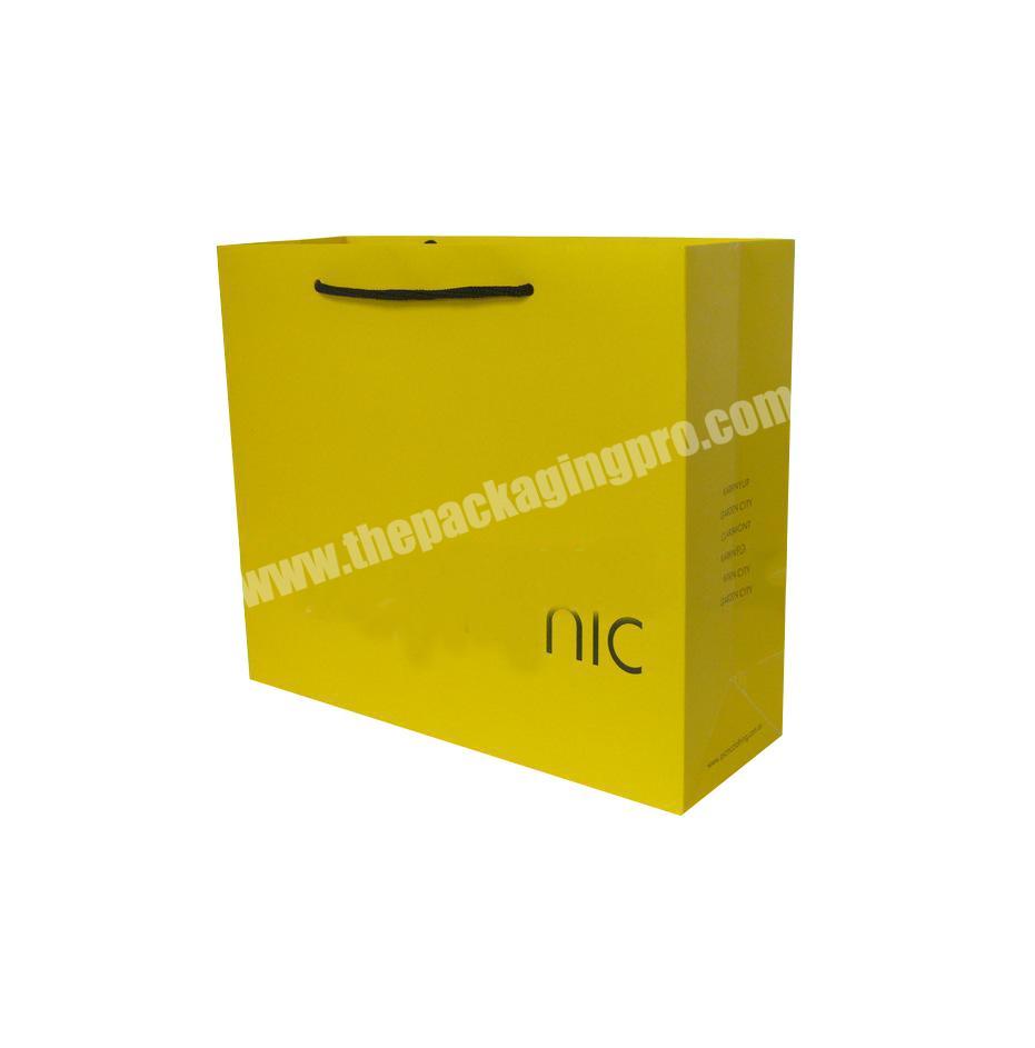 Top sales yellow gift paper bags for jewelry store