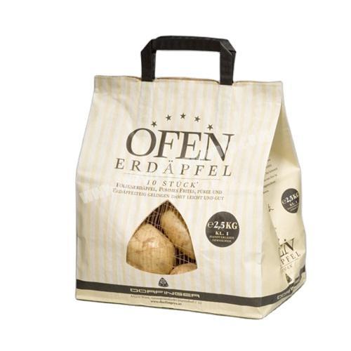 Top selling 100% recyclable kraft paper take toast bread away grocery retail bags for bakery packing